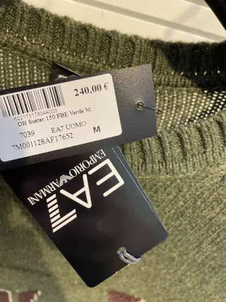 Jersey EA7 verde con estampado de reno