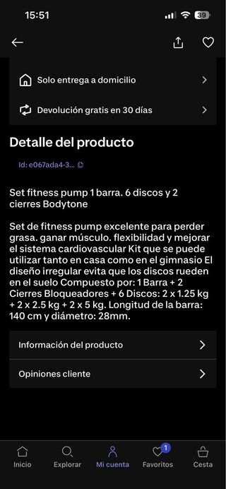 Pack Discos Pesas Bodytone