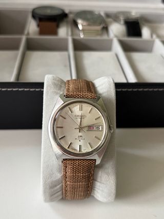 Reloj Seiko LM Automático Plata y Marrón
