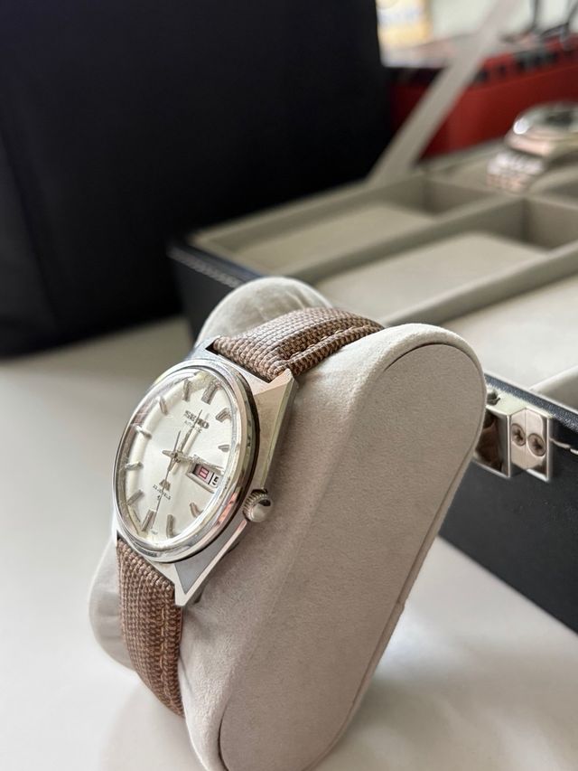 Reloj Seiko LM Automático Plata y Marrón