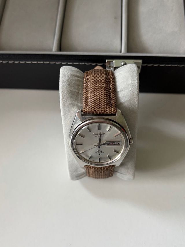 Reloj Seiko LM Automático Plata y Marrón