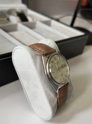 Reloj Seiko LM Automático Plata y Marrón