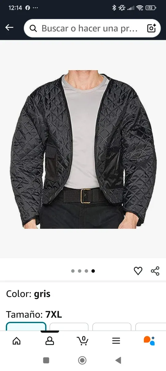 Chaqueta Moto Hombre Gris Talla 7XL