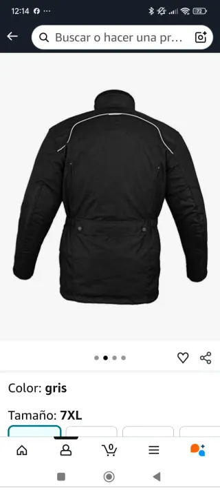 Chaqueta Moto Hombre Gris Talla 7XL