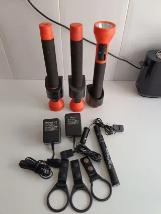 3 Linternas Streamlight SL-20XP Naranja usadas.
