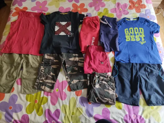 Lote 7 bermudas niño Talla 7/8 y camisetas