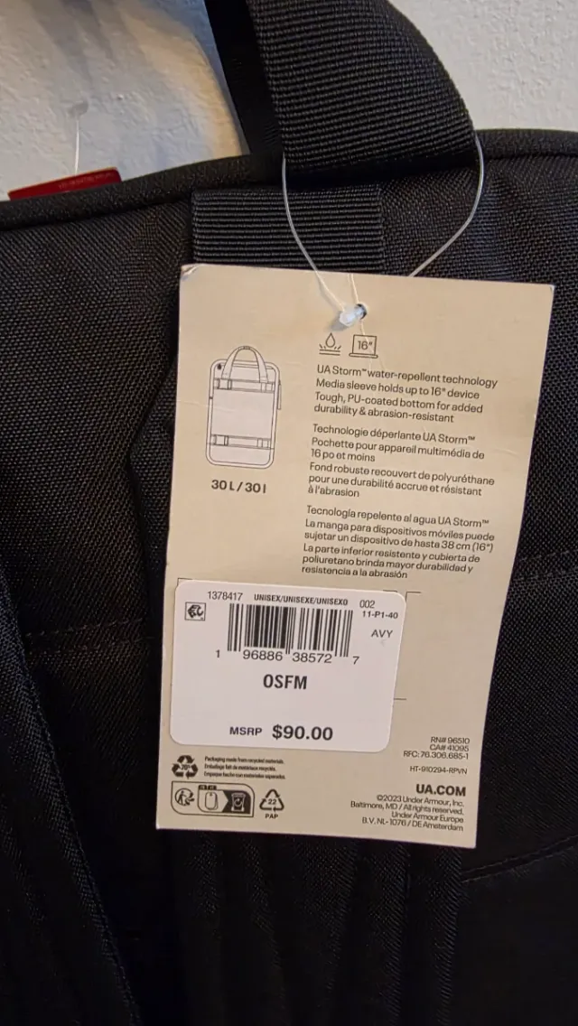 Mochila Project Rock Negra