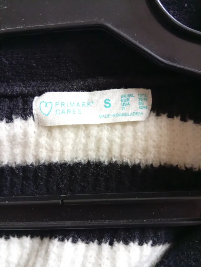 Chaqueta de rayas blanco y negro