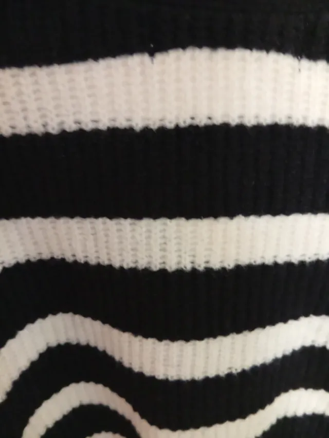 Chaqueta de rayas blanco y negro