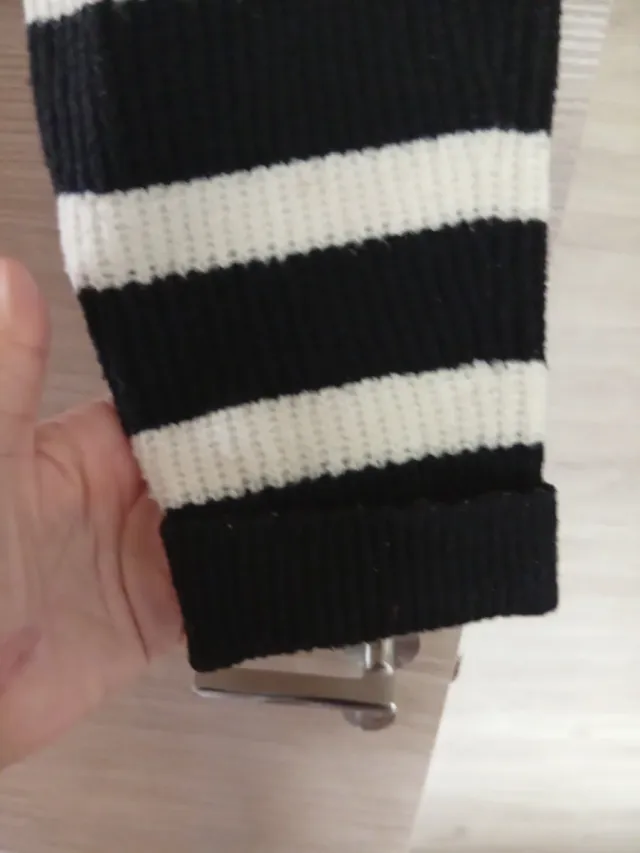 Chaqueta de rayas blanco y negro