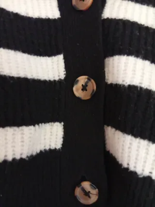 Chaqueta de rayas blanco y negro