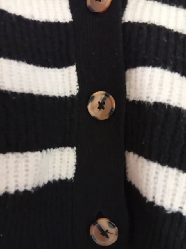 Chaqueta de rayas blanco y negro