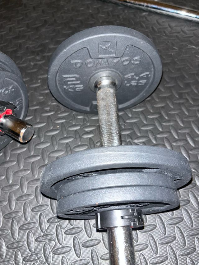 Mancuernas ajustables con discos