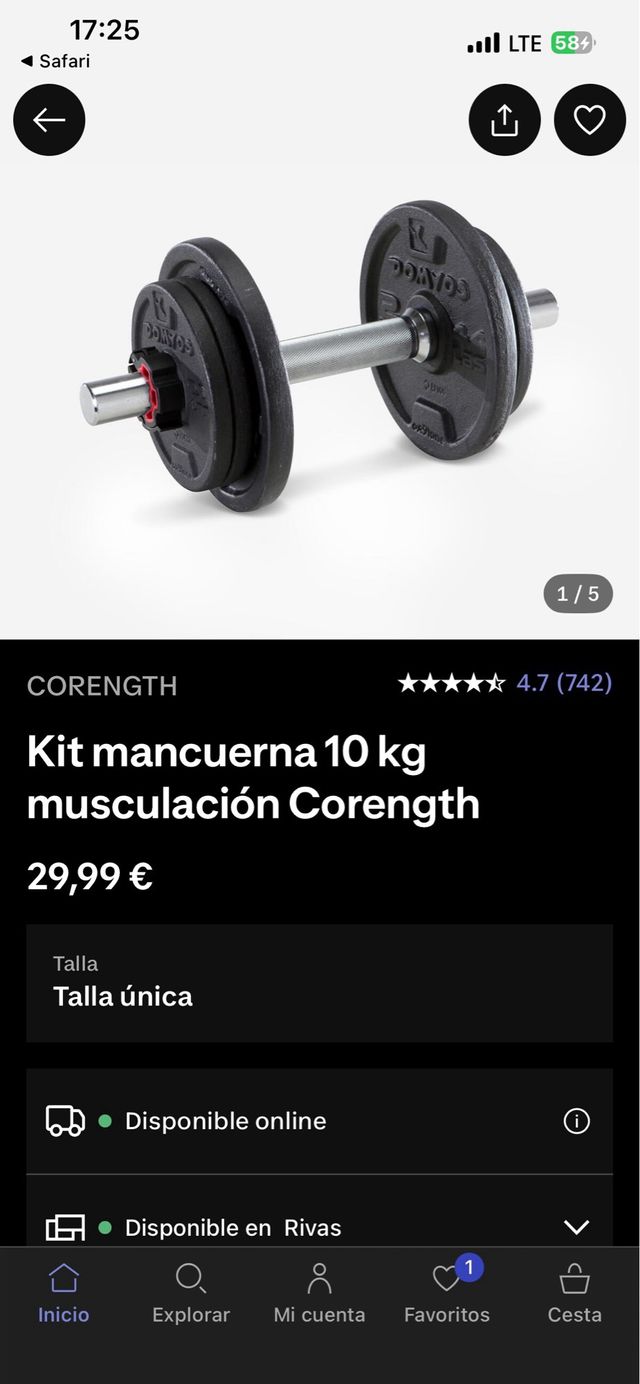 Mancuernas ajustables con discos