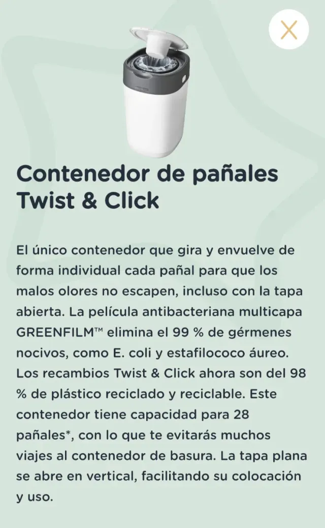Contenedor de pañales Tommee Tippee