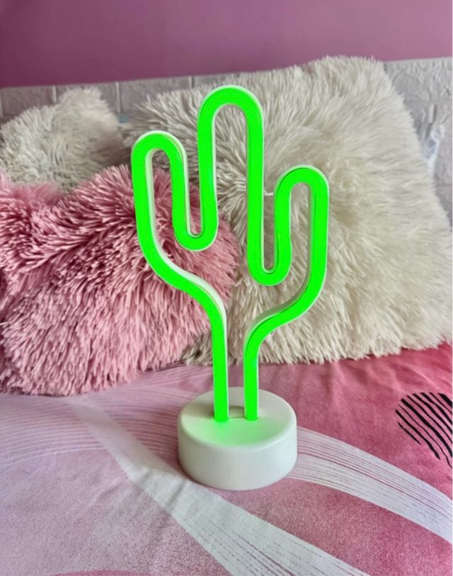 Lámpara Cactus Neón LED