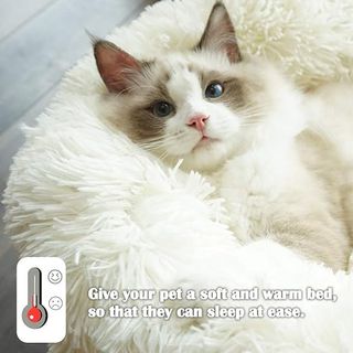 Cama para mascotas redonda y suave