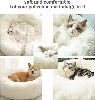 Cama para mascotas redonda y suave