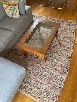 Tappeto in iuta e cotone fatto a mano