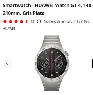 Smartwatch HUAWEI Watch GT 4 Gris Plata