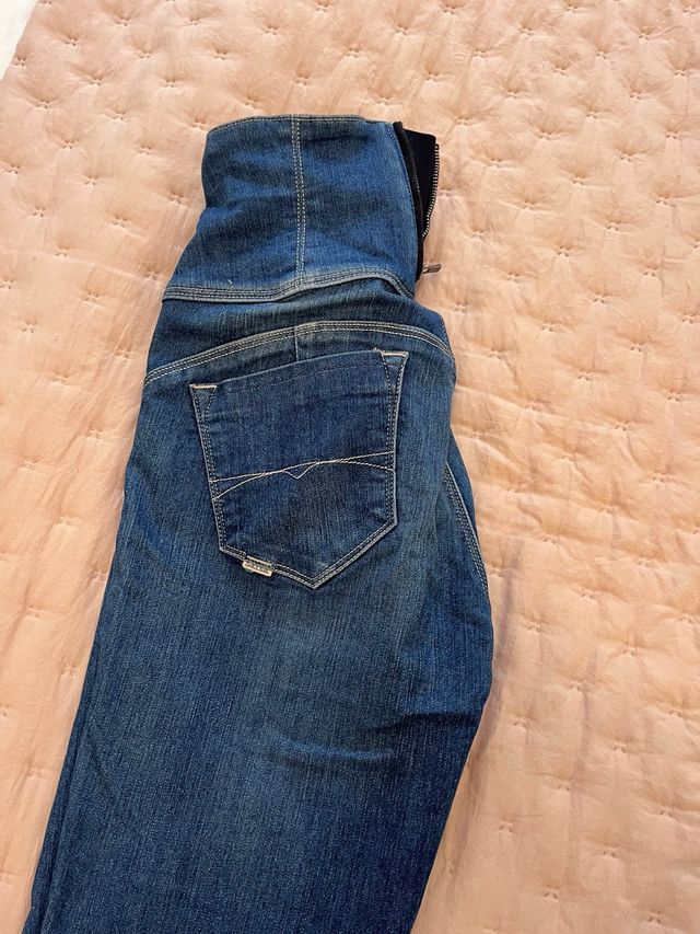 Vaqueros Salsa Slimming Tiro Alto Azul