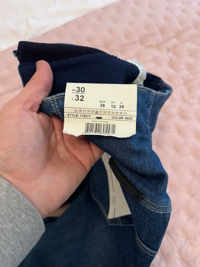 Vaqueros Salsa Slimming Tiro Alto Azul