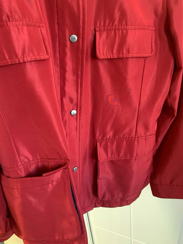 Giacca mezza stagione rossa nylon