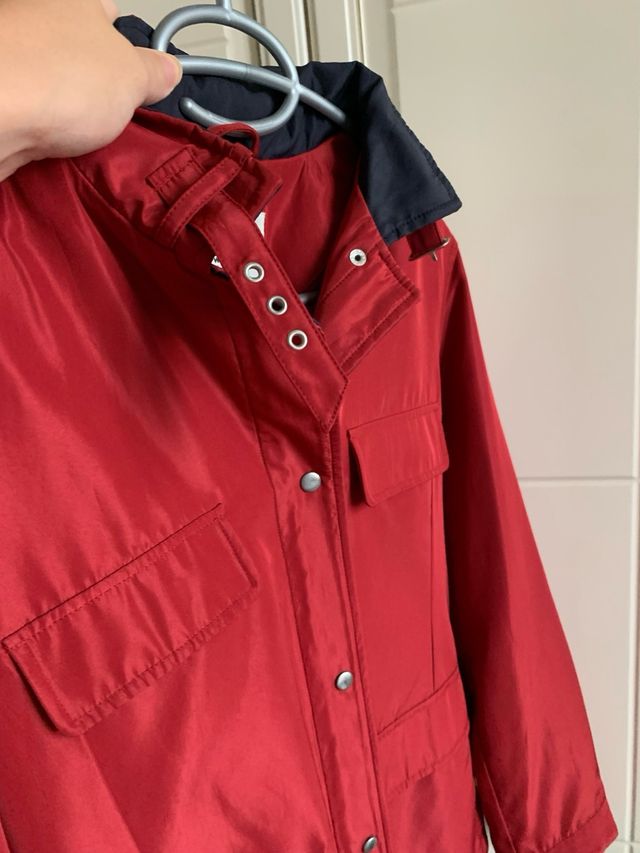 Giacca mezza stagione rossa nylon