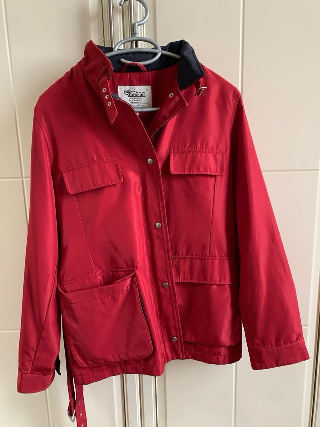 Giacca mezza stagione rossa nylon