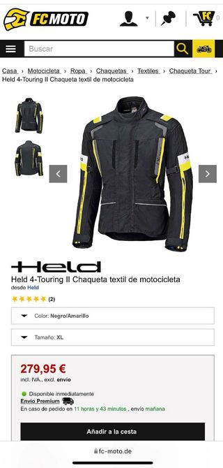 Chaqueta Moto Held Touring II y Pantalón Held Sara
