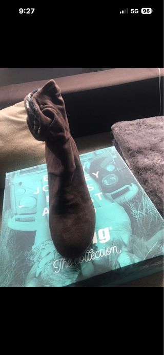 Botines cuña interior marrones