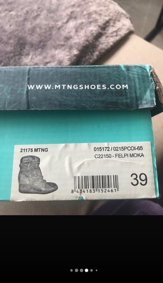 Botines cuña interior marrones