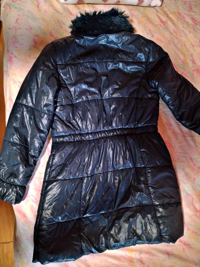 Abrigo acolchado 3 pommes niña azul