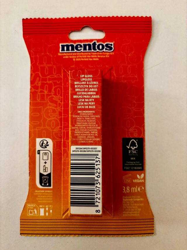 Mentos Arancia Lip Gloss Swirl