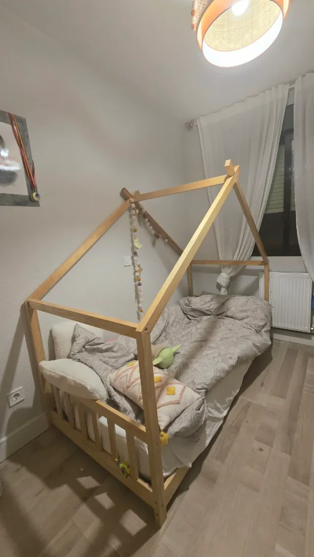 Cama Montessori Casita 90x190 + Colchón
