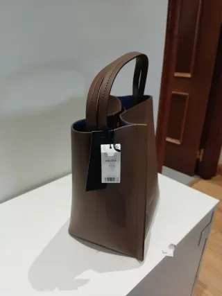 Bolso de piel de Adolfo Domínguez Marrón y Azul