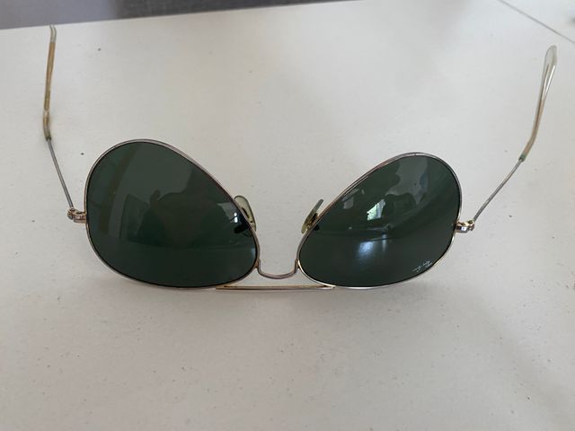 Gafas Ray-Ban Aviator Doradas Lente Verde