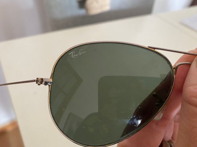 Gafas Ray-Ban Aviator Doradas Lente Verde