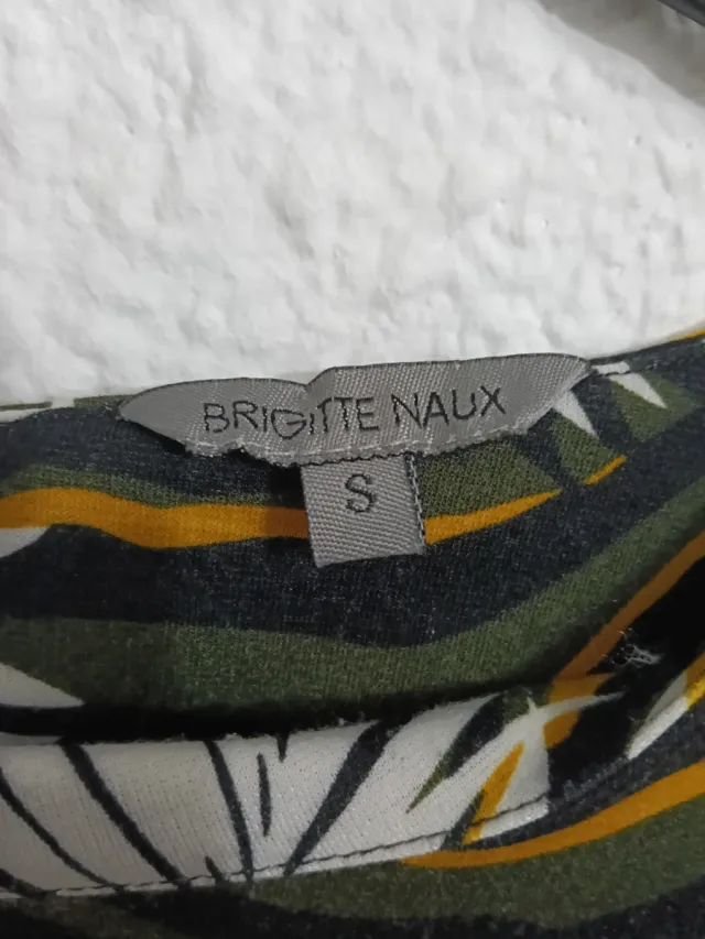 Vestido estampado hojas y cebra