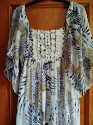 Vestido largo estampado floral