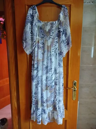 Vestido largo estampado floral