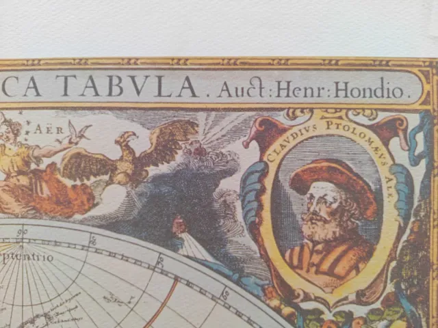 Lámina mapa mundi antigua Nova Totius