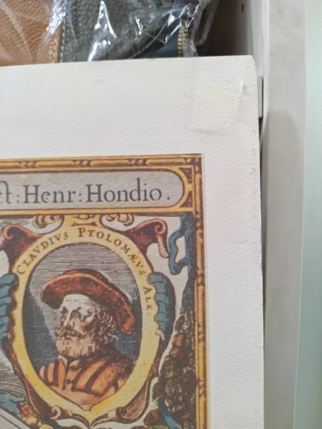 Lámina mapa mundi antigua Nova Totius