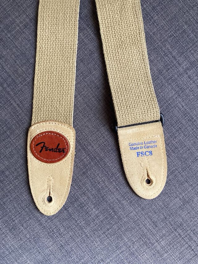 Correa Guitarra Fender Beige Cuero
