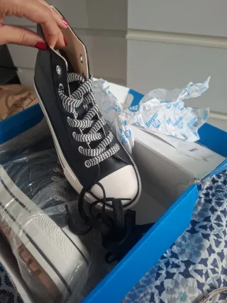 Zapatillas Mustang Plataforma Negras