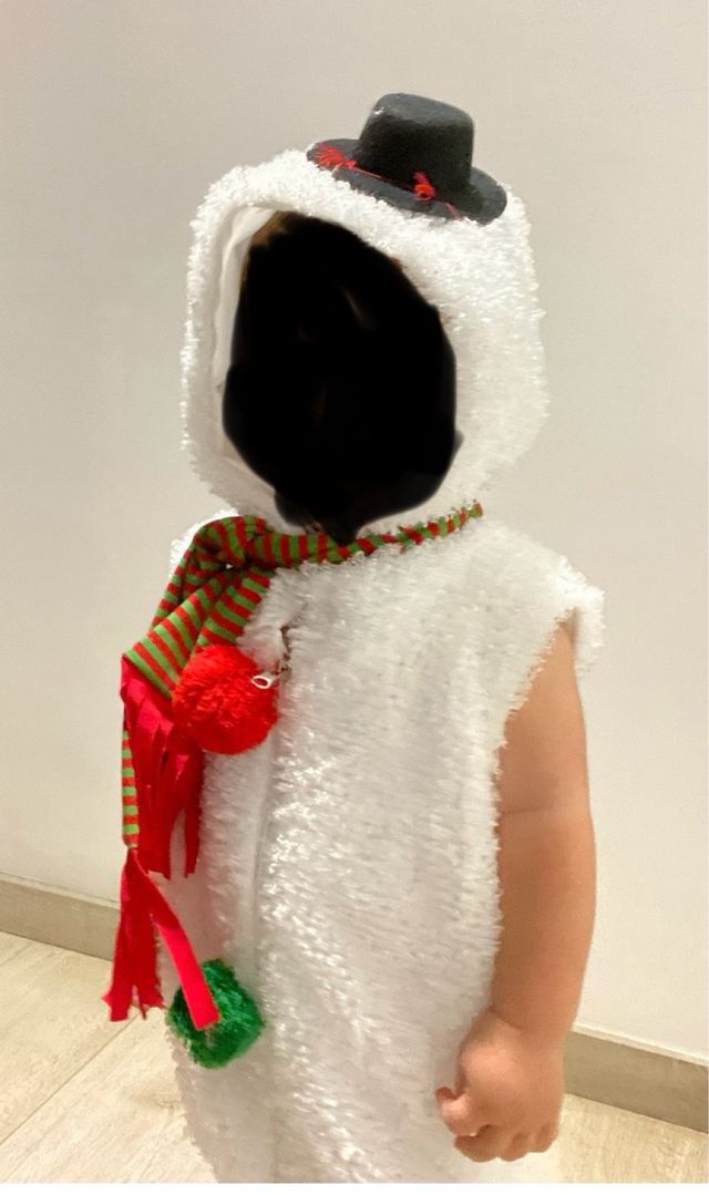 Disfraz Muñeco Nieve Bebé. 100cm