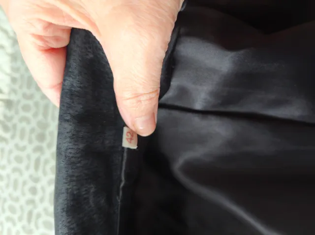 Abrigo ante mujer azul/marrón