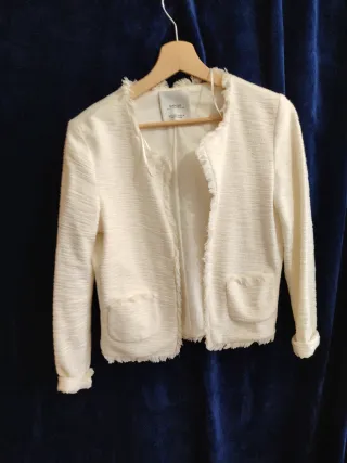 Chaqueta Mango Blanca Mujer
