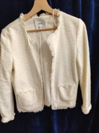 Chaqueta Mango Blanca Mujer