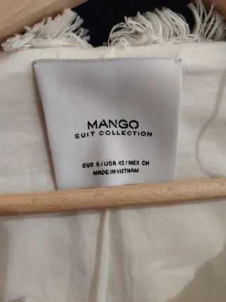 Chaqueta Mango Blanca Mujer